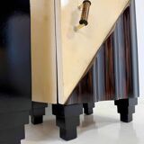 Paire de tables de nuit Art Déco italiennes attribuées à Gaetano Borsani, années 1930.