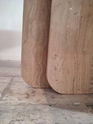 Engraved brass dining table attributed to Georges Mathias, 1975