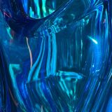 Vintage Cobalt Blue Glass Vase by Jacques – Edelweiss Label, 1970s