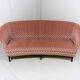 Pink velour rounded sofa 1950’s