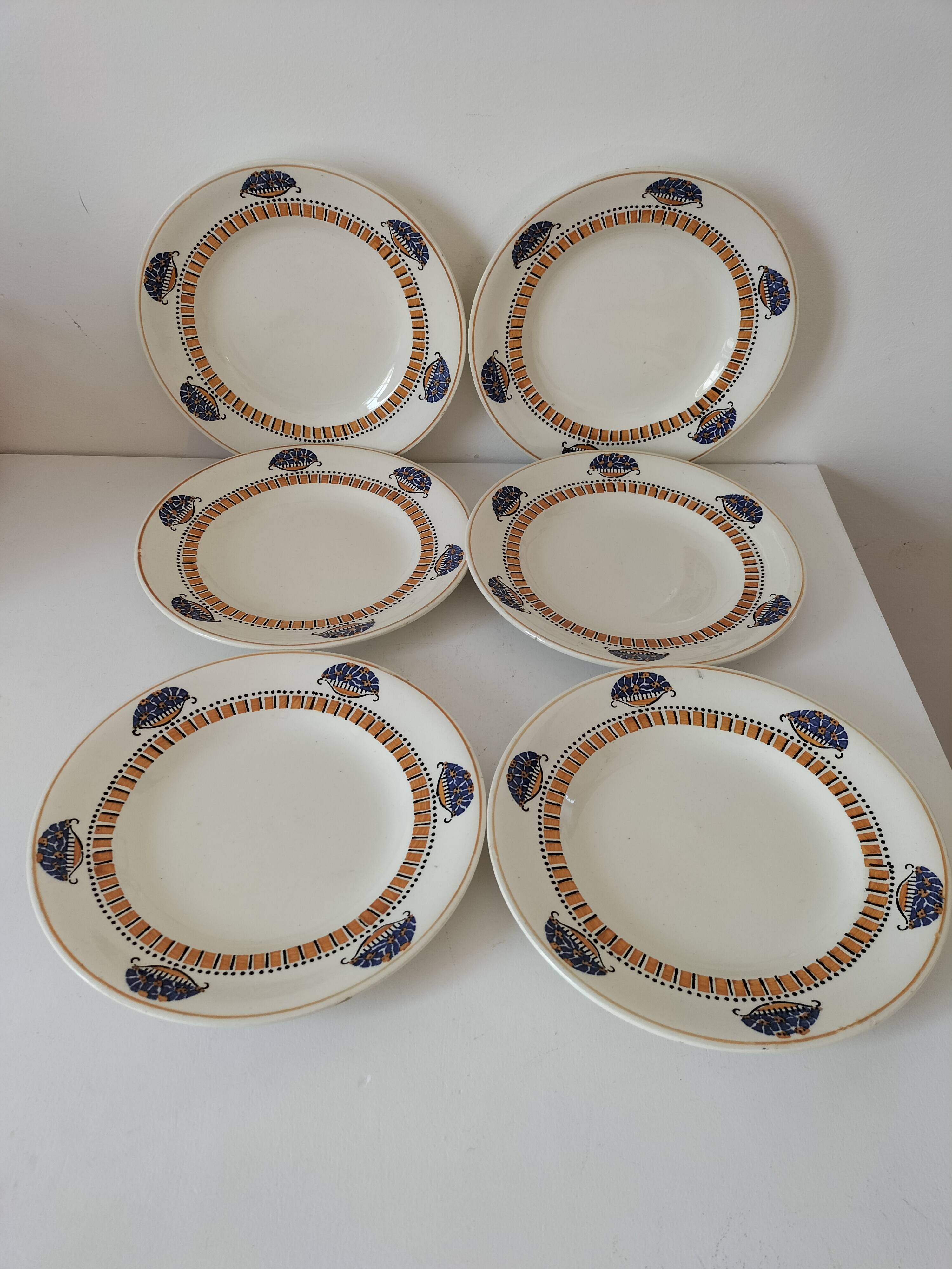 Longwy Art Deco plates