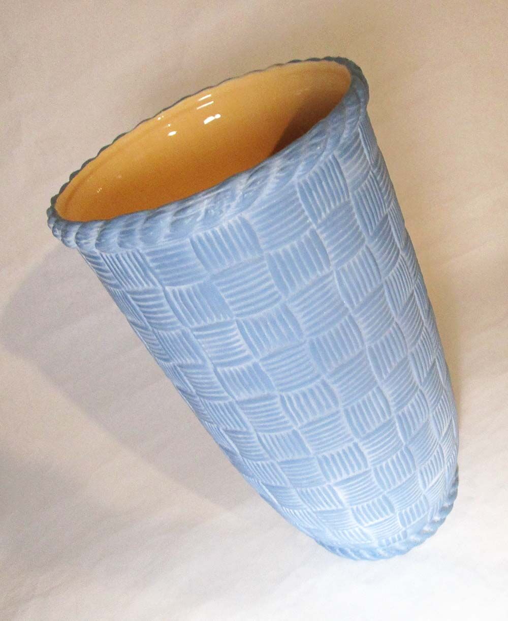 Light blue ceramic umbrella holder