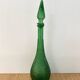 Green Empoli carafe - Diamond point glass - 1960s