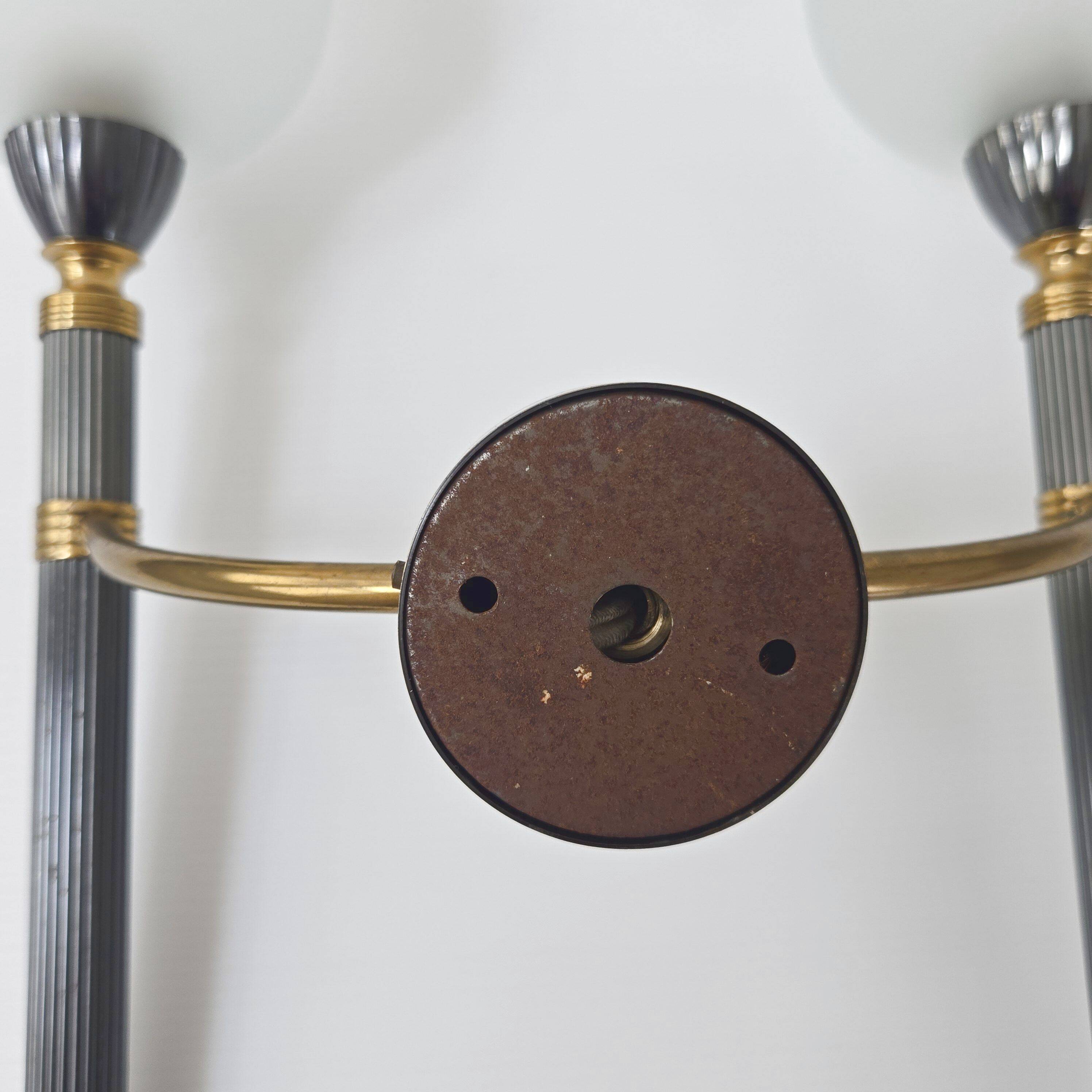 Pair of vintage 1950s torch wall lights