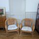 Pair of rattan armchairs