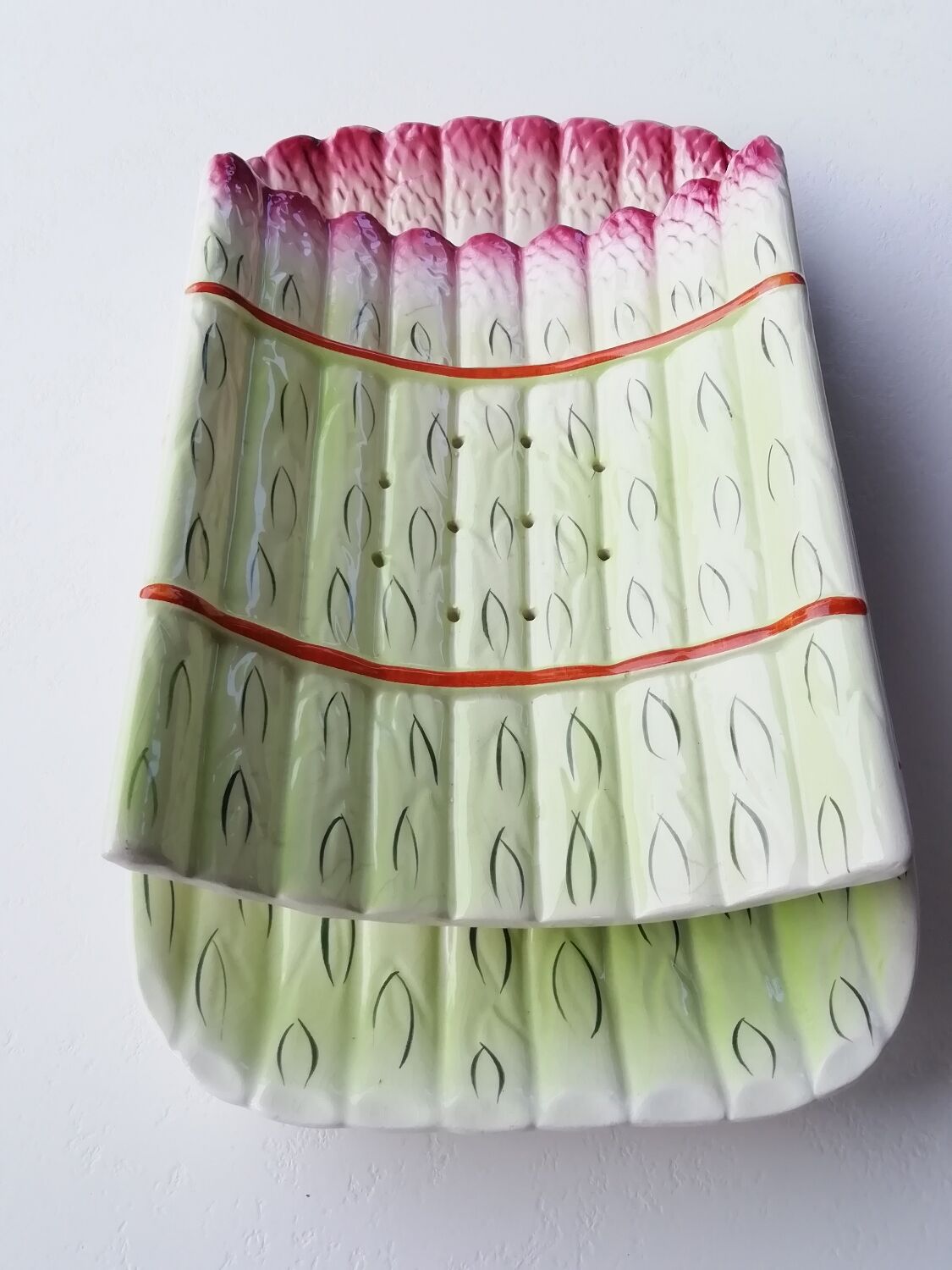 Asparagus dish in slip