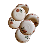 6 soucoupes dessous de tasses Sarreguemines