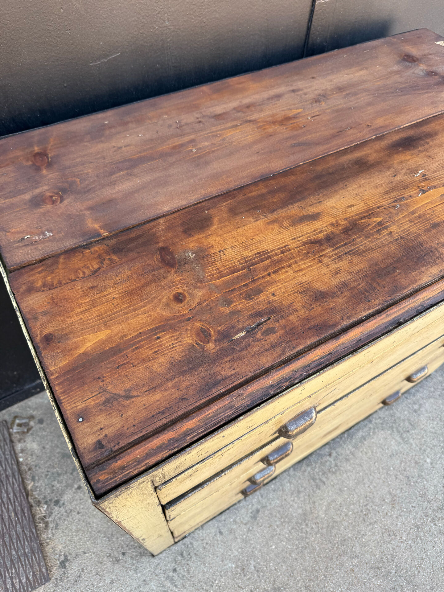 1940s iron and wood workshop furniture