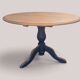Extendable round table with central leg – Chic country spirit