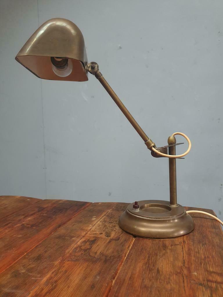 Antique brass desk lamp