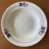 6 old earthenware soup plates from Salins-lès-Bains (Jura)