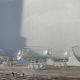 5 small ramekins in beaded and polka dot glass