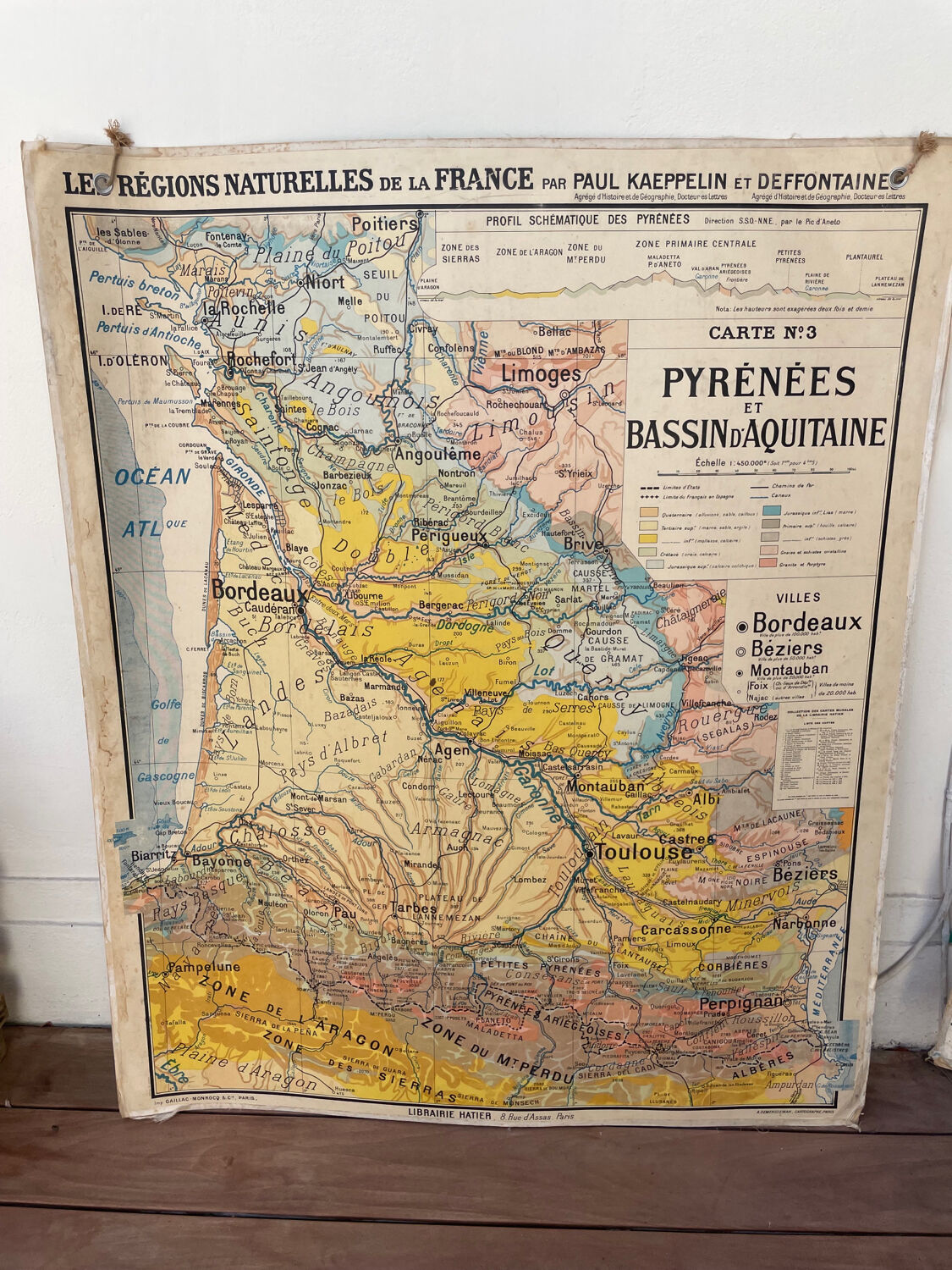 Map Pyrenees Aquitaine Basin