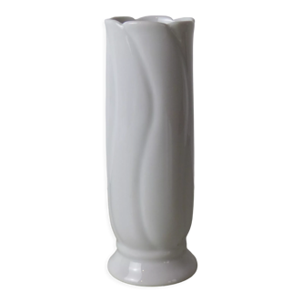 White porcelain tube vase