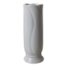 Vase tube en porcelaine blanche