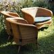 Raush bamboo rattan bench armchairs from the 70s and 80s