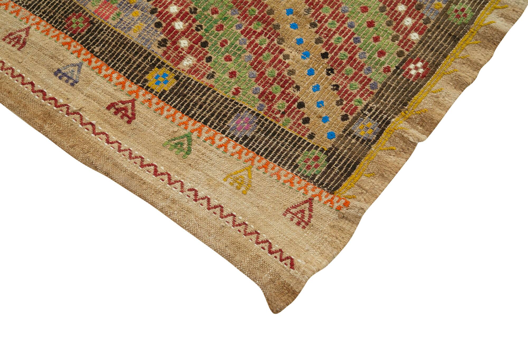 Turkish Handmade Vintage Anatolian Kilim 112 cm x 247 cm