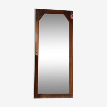 Beveled mirror seat cabinet door 19th