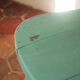 Rustic green ranch style wooden chair