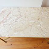 Marble and brass coffee table 60s