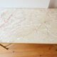 Marble and brass coffee table 60s
