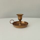 Vintage brass hand candle holder