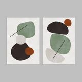 2 abstract art prints. A2 (42x59.4cm).