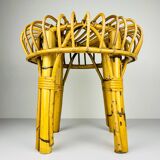 Vintage rattan stool, Italy, 1960s