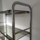 1973 Smoked Glass and Stainless Glass shelves