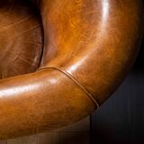Vintage armchair cuir de mouton