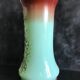 Vase Napoleon lll green opaline enamelled and gilded with fine gold