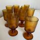 Set of 10 1970 glasses in molded glass tree wood