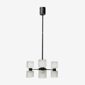 Six lights chandelier 'Zonnewende' by J.W. Bosman for Raak Amsterdam 1965