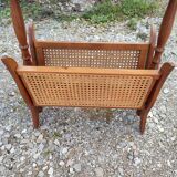 Vintage wicker wood magazine holder