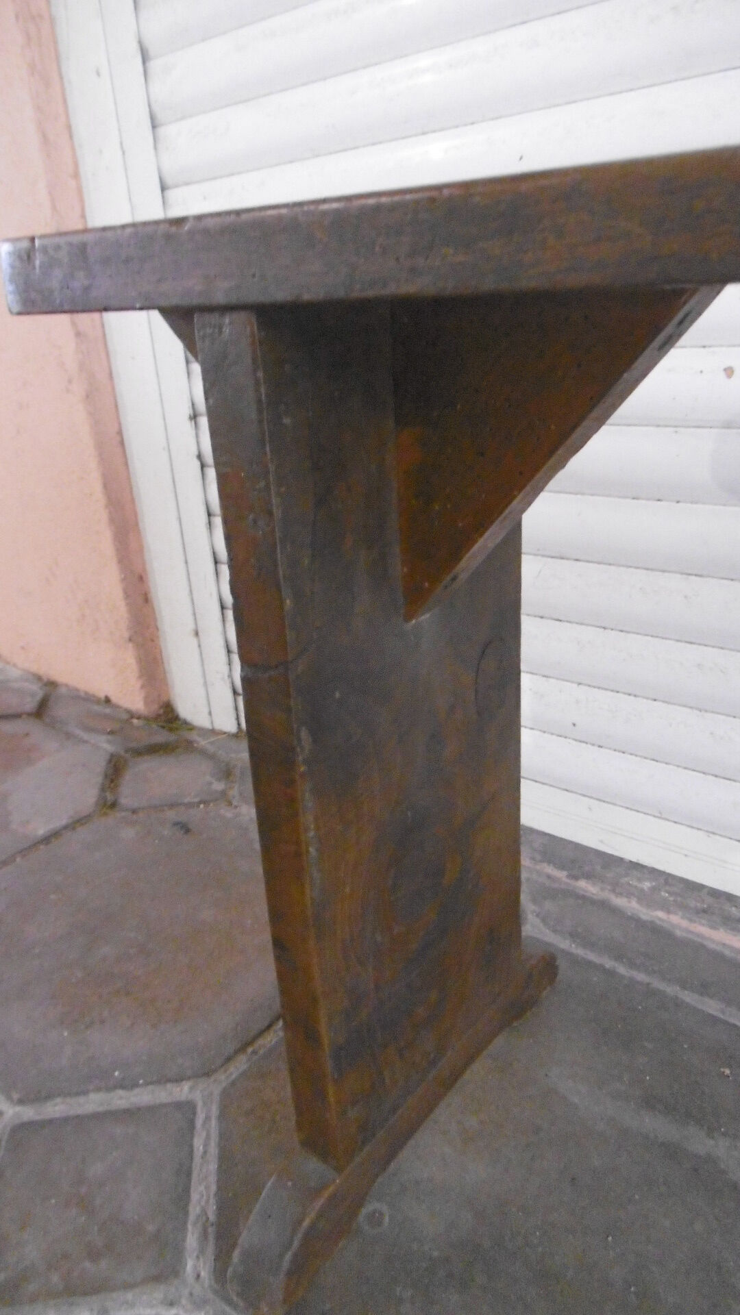 Chapel bench in chestnut wood