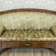 Large Antique Biedermeier Sofa in Green with Brass Details, 1860