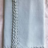 Tea cloth in pure linen aqua