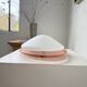 Pink glass wall lamp 1970s Gamma