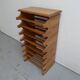 Brutalist oak stackable wine rack 1960's