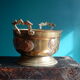 Cache-pot sartic sa maroc in brass and copper