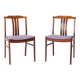 Paire de chaises suédoises vintage par LBG Group – années 1970, hêtre et tissu violet