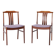 Paire de chaises suédoises vintage par LBG Group – années 1970, hêtre et tissu violet