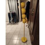 Vintage yellow metal floor lamp