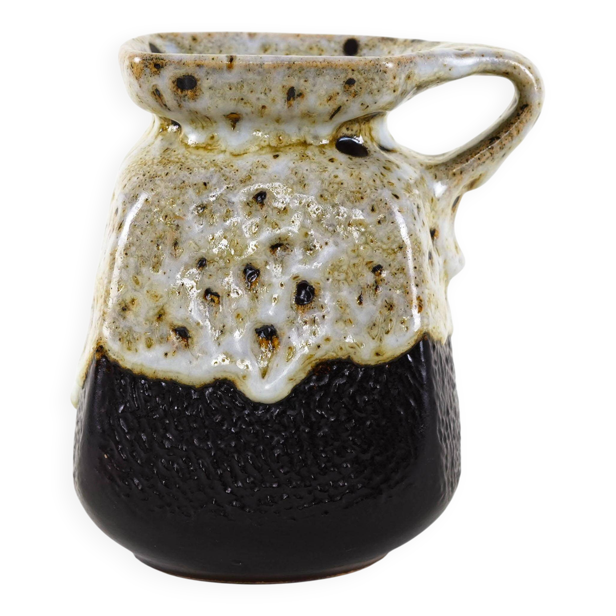 Ceramic vase with a handle, Danish design, 1960s, made in Denmark
