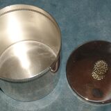 Silver metal cookie tin