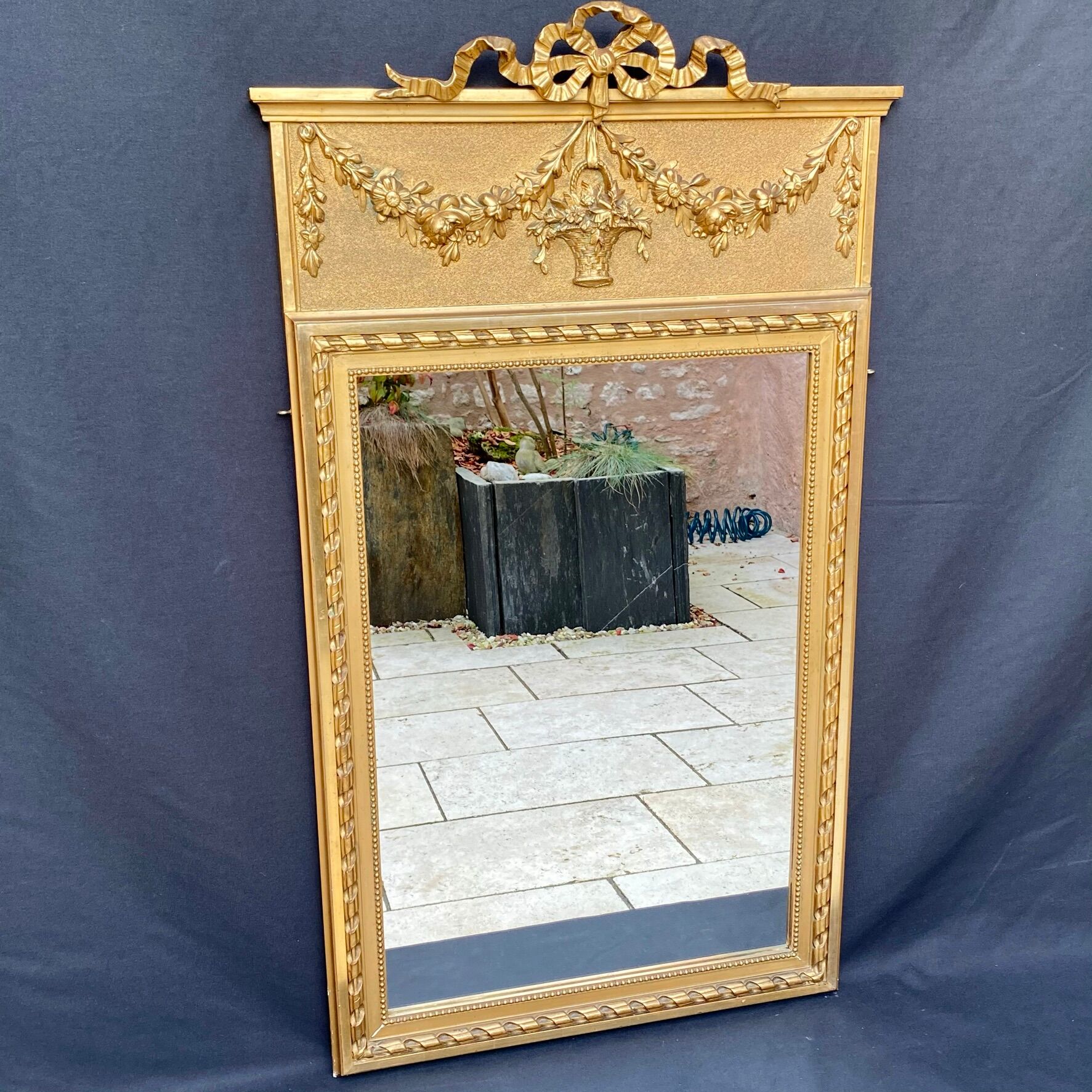 Louis XVI style Trumeau style mirror