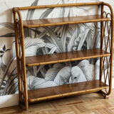Rattan wall shelf