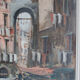 Oil on canvas Neapolitan market scene of the 50s