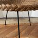 Table basse d’appoint osier 1960 vintage