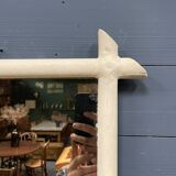 Mirror with white frame from France, 43x33 cm